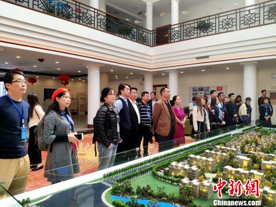 海外华文媒体负责人参观济南“侨梦苑”。 王昊 摄
