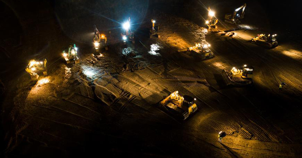 Makeshift hospital under construction in Wuhan