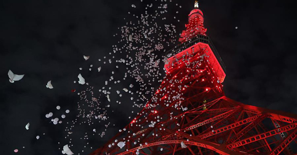 Tokyo Tower lit up in red to celebrate Chinese Lunar New Year