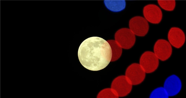 2022's first full moon lights up night sky