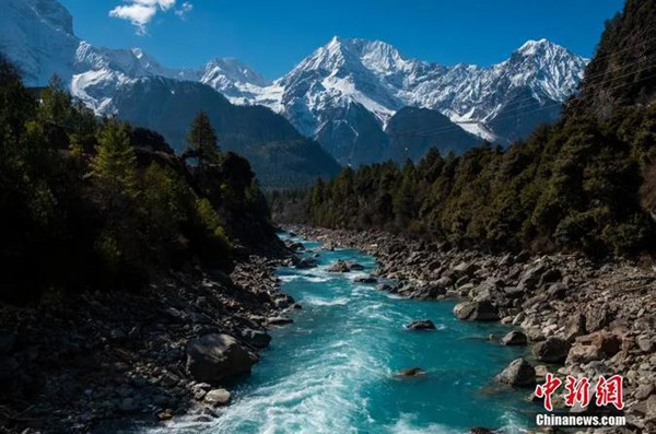 Photo shows the splendid view of Bomê County in Tibet. (Photo/China News Service)