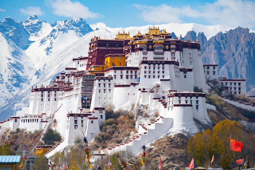 Scenery of Potala Palace after snow