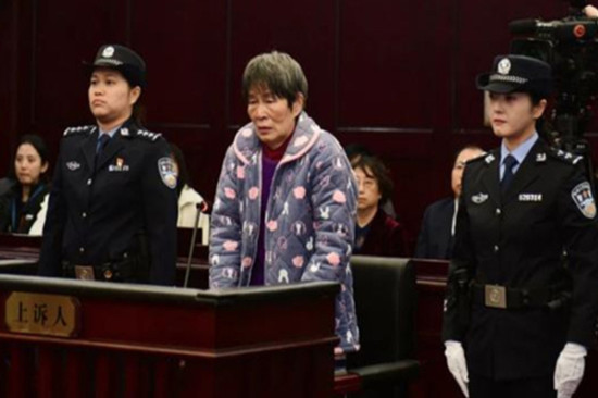 Child abductor Yu Huaying is on trial. (Video screenshot)