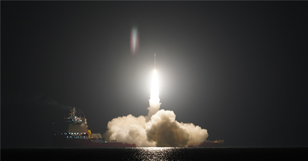 China's commercial rocket launches satellites from sea