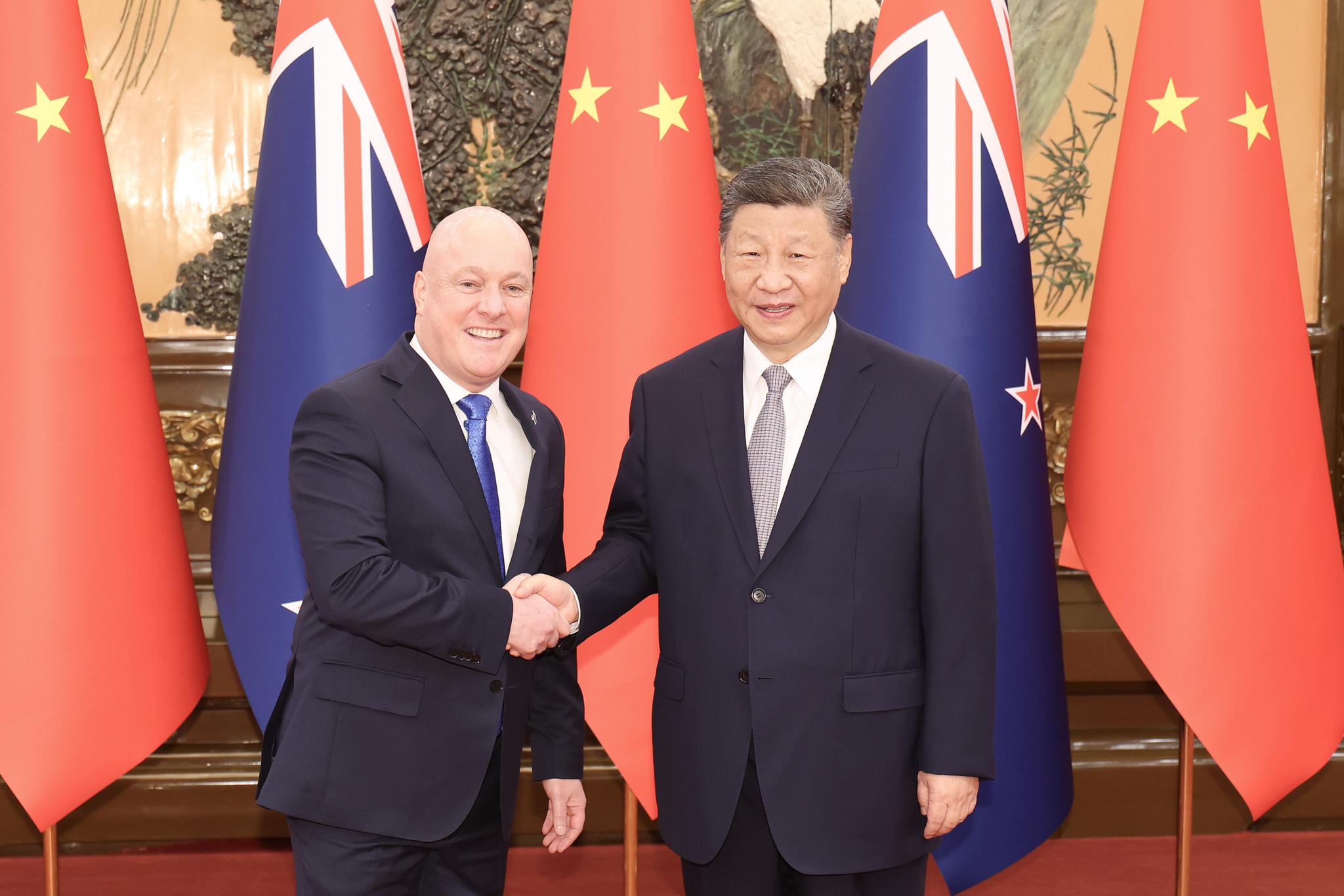 Xi meets New Zealand's PM