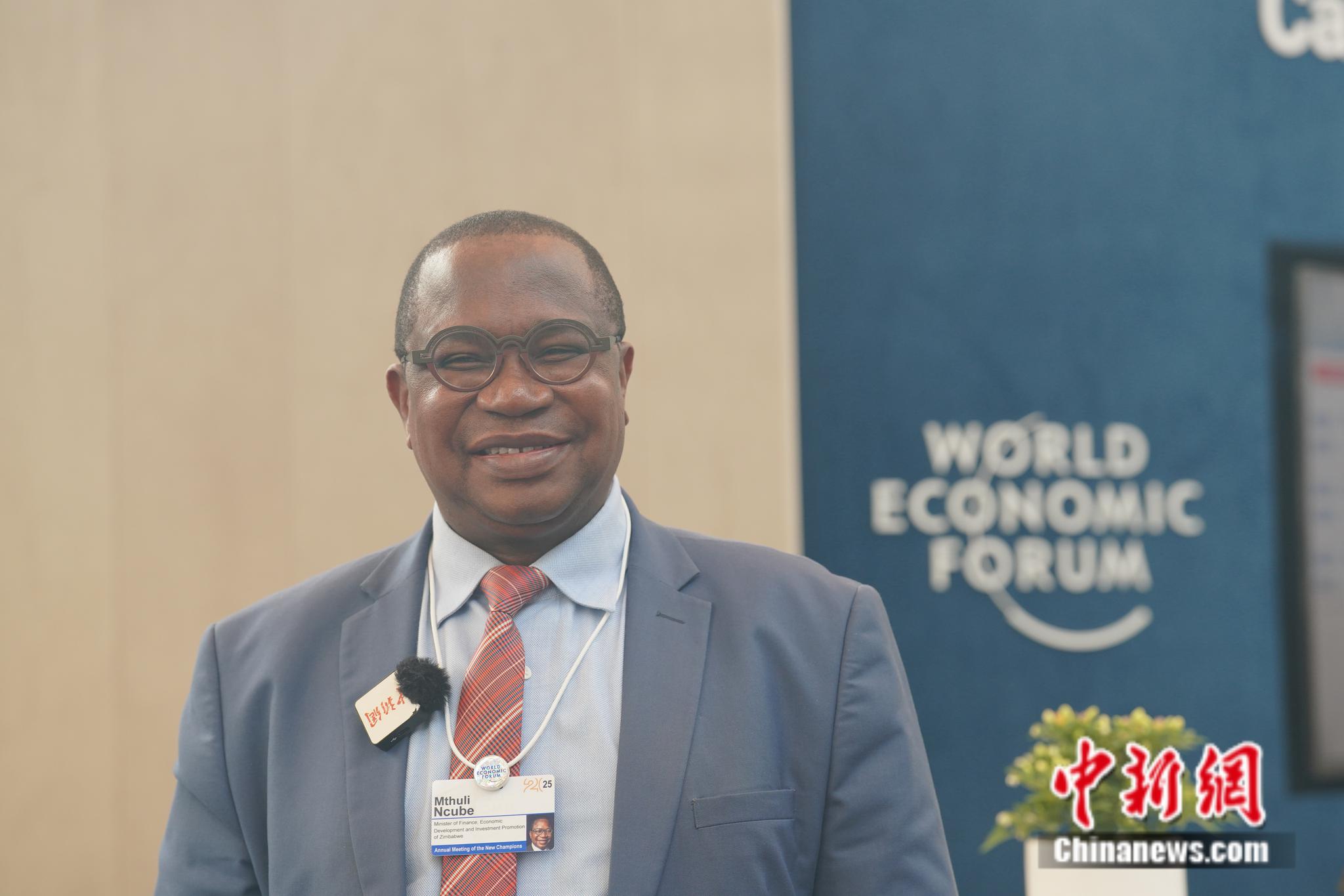 Mthuli Ncube, Minister of Finance, Economic Development and Investment Promotion of Zimbabwe. (Photo: China News Service/Lin Mengnan)