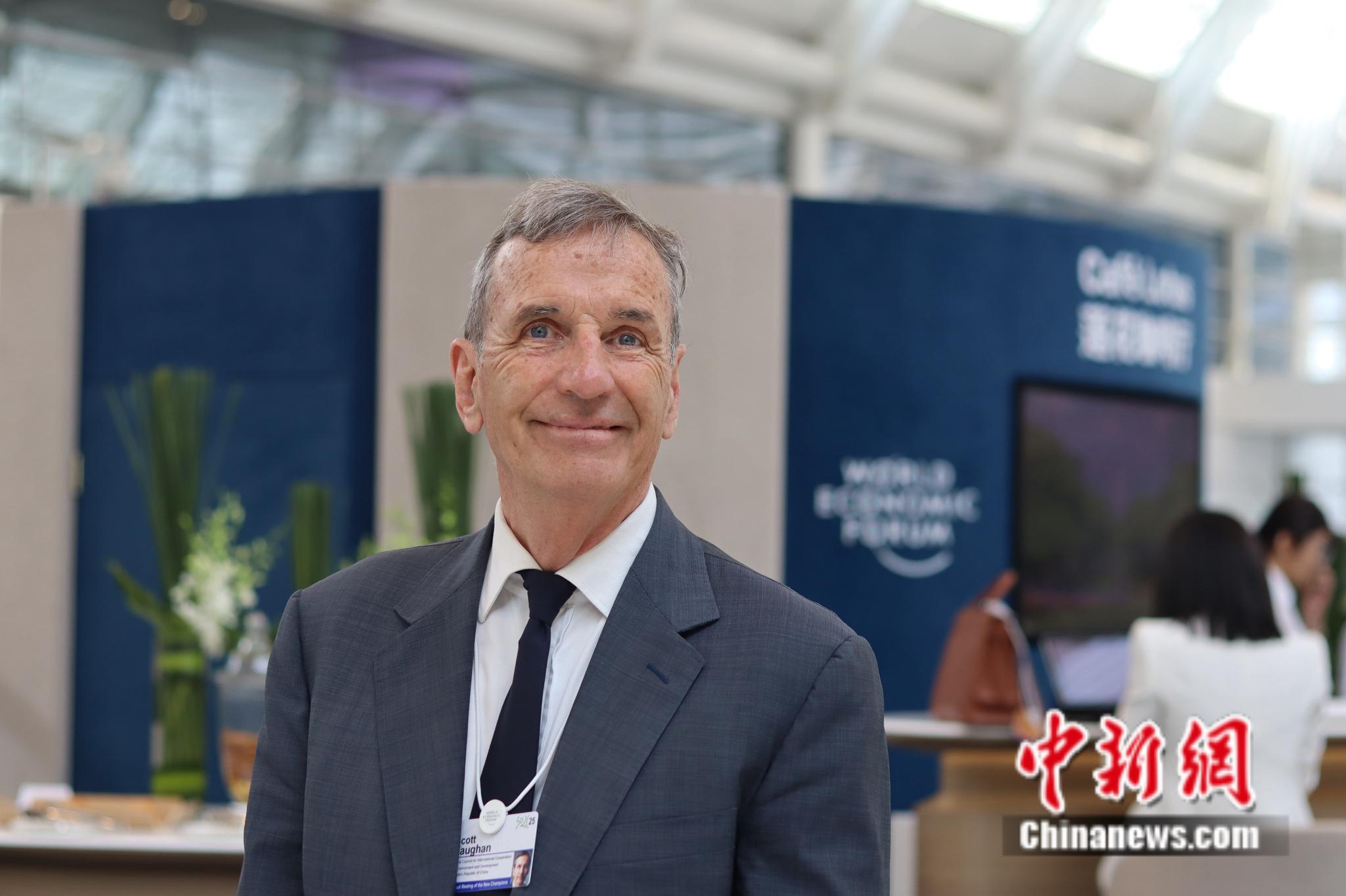 Scott Vaughan, President and CEO of the International Institute for Sustainable Development (IISD) and International Chief Advisor to the China Council for International Cooperation on Environment and Development (CCICED). (Photo: China News Service/Chen Tianhao)