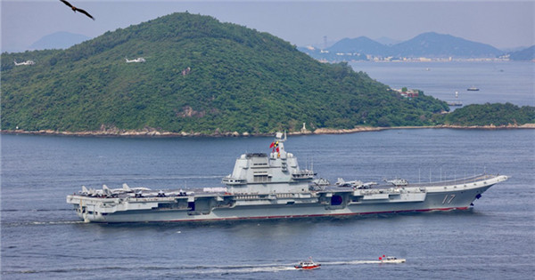 Carrier CNS Shandong arrives in HK for maiden visit