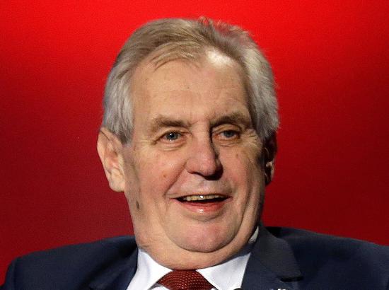 Czech President Milos Zeman. (Photo/China Daily)