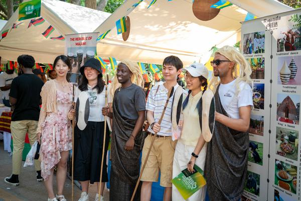 Students have fun at the second International Culture Festival of Beijing Forestry University, on June 11, 2025. [Photo provided to chinadaily.com.cn]