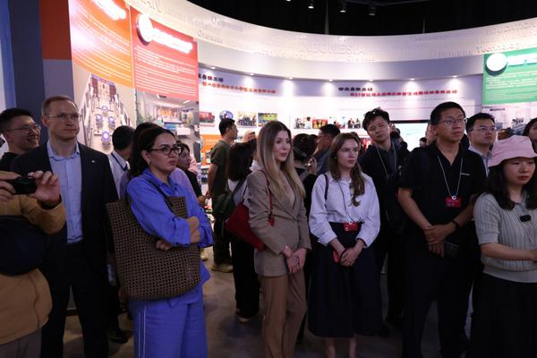 Representatives from Shanghai Cooperation Organization member countries visit the Luban Workshop Experience Center in Tianjin on July 7, 2025. [Photo/chinadaily.com.cn]