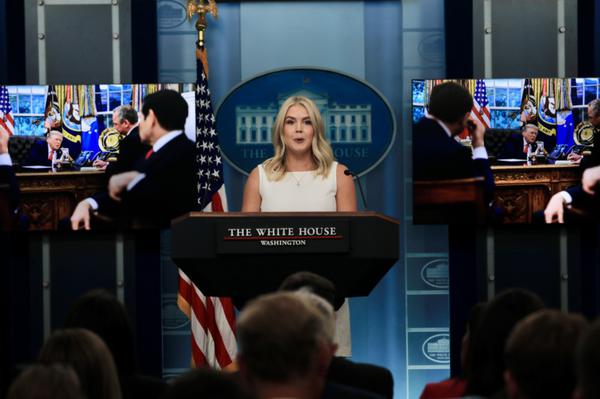 Speaking at a briefing on Tuesday, White House Press Secretary Karoline Leavitt confirmed that US President Donald Trump has ruled out deploying US troops in Ukraine as part of security guarantees. [Photo by Zhao Huanxin/chinadaily.com.cn]