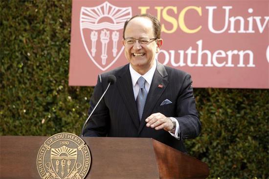 The profile photo of President Max Nikias. (Photo provided to China Daily)