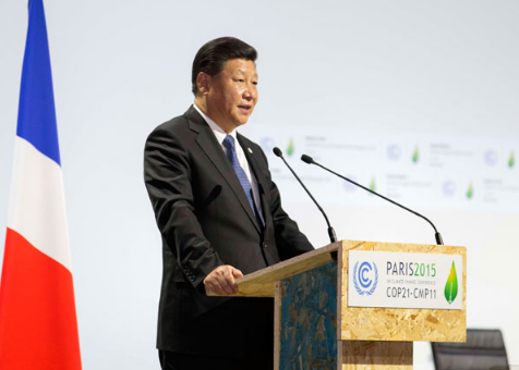 President Xi Jinping delivers a speech for the opening day of the World Climate Change Conference 2015 (COP21) at Le Bourget, near Paris, France, November 30, 2015.(Photo/Xinhua)