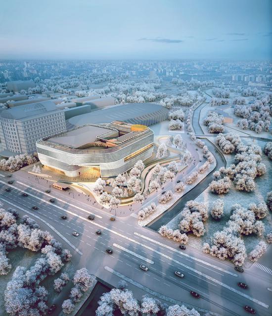 Beijing authorities released illustrations on Thursday of planned 2022 Winter Olympics facilities such as the national sliding center for bobsled, skeleton and luge, the snowboarding big air venue, and the national short-track speed skating center.  (Photo provided to China Daily)