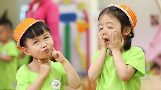 Kids from the Kindergarten of China National Children’s Center /CGTN Photo