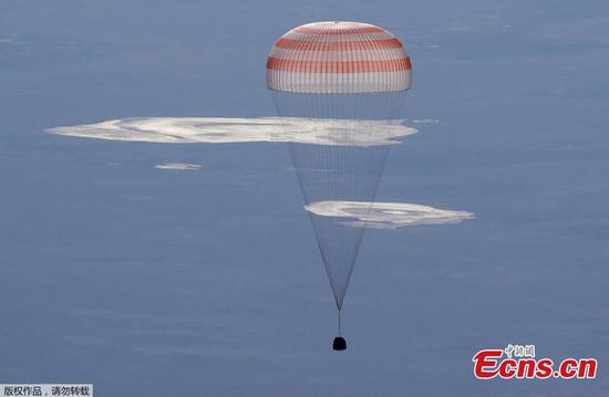 ISS crew return to Earth on Russian spacecraft