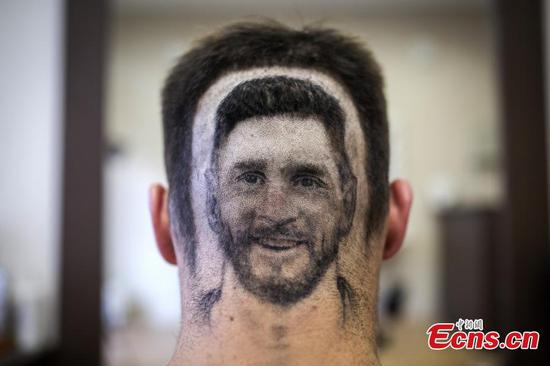 Barber of Serbia snips Lionel Messi 'headshot'