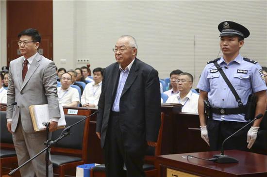 Gu Chujun at the the retrial which started at 8:30 am on Wednesday at the SPC's First Circuit Court in Shenzhen, Guangdong. (Photo provided to China Daily)