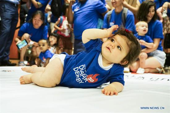 Baby crawling contest Diaper Derby 2018 held in New York
