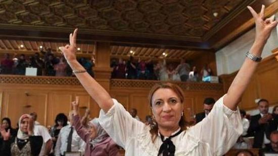 Souad Abderrahim, first female mayor elected in Tunisia. (Photo provided to CGTN)