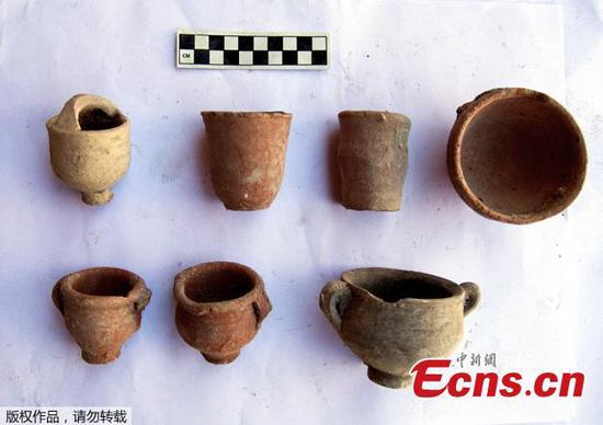 A cache of pottery vessels discovered in Alexander City