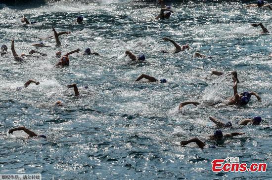 Over 2,000 compete in Bosporus swimming race