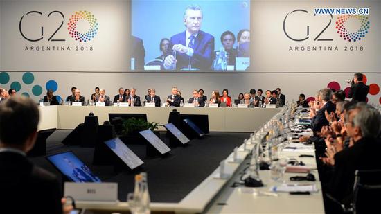 Participants attend the Group of 20 (G20) Meeting of Finance Ministers and Central Bank Governors in Buenos Aires, Argentina, on July 22, 2018. Finance ministers and central bank governors of the G20 ended their third meeting of the year here on Sunday, referring to 