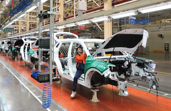 The production plant of Zhejiang Geely Holding Group at Ningbo, Zhejiang province. (Photo provided to China Daily)