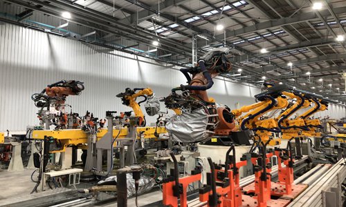 A view of Beijing Automotive Industry Corp's production line at its South African plant (Photo/Courtesy of BAIC)