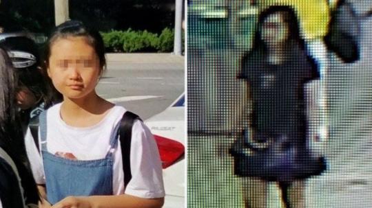 Ma Jinjing （L), a 12-year-old Chinese girl, and the suspect (R). (Photo provided by the U.S. police)