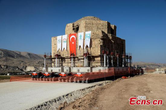 Turkey moves historic bath to new location 