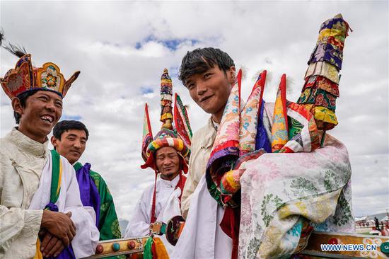 Opening ceremony of horse racing festival held in Damxung County, Tibet