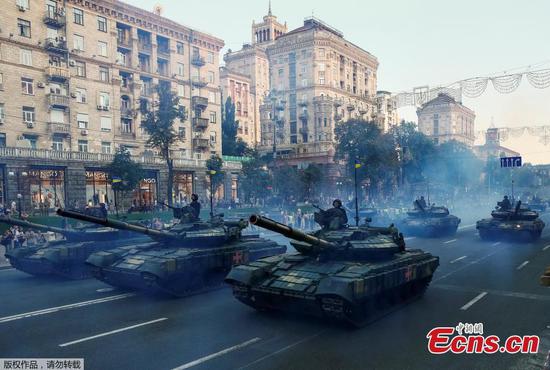 Military parade for Independence Day rehearsed in Kiev