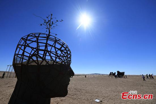26 sculptures from across the globe grace Gansu desert
