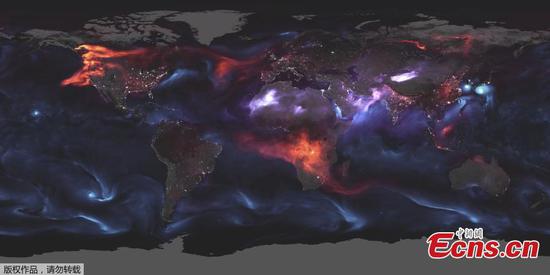 Glowing NASA map shows huge dust clouds swirling across earth