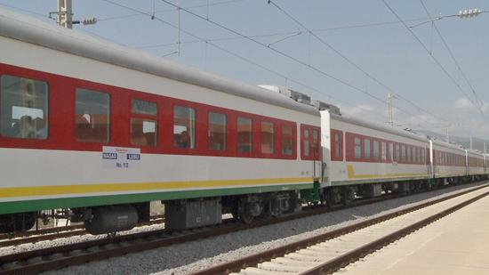 The standard-gauge railway is designed at an hourly speed of 120 kilometers./CGTN Photo