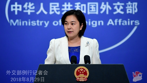 Chinese Foreign Ministry Spokeswoman Hua Chunying. 