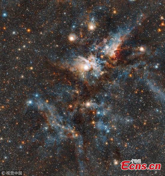 Stars and dust in the Carina Nebula