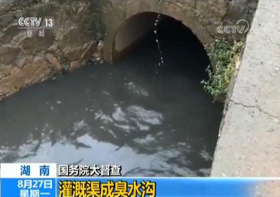 The polluted water in Zhuzhou, Hunan Province. (Photo/CCTV)