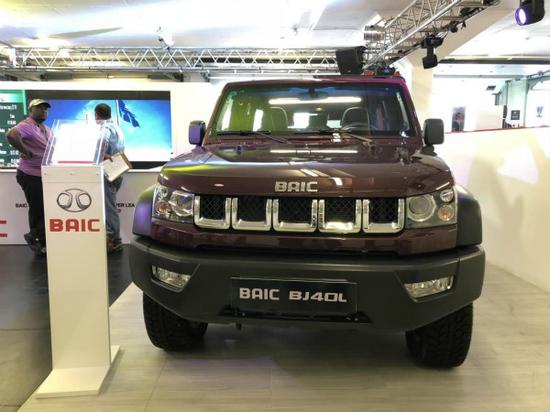 BJ40L is on display at South Africa Festival of Motoring in Johannesburg, South Africa.(Photo provided to chinadaily.com.cn)