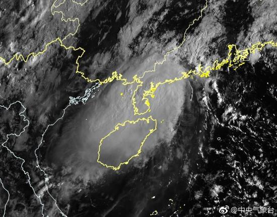 Satellite image of Typhoon Barijat (Photo/National Meteorological Center of CMA‍)