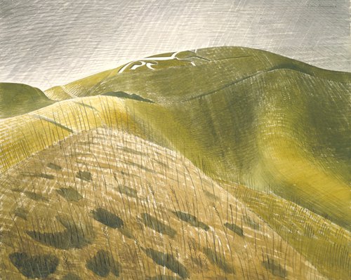 The Vale of the White Horse by Eric Ravilious (Photo/Courtesy of the National Art Museum of China)