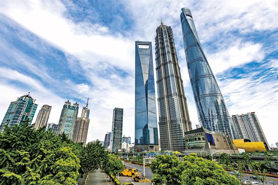 Skyscrapers in Shanghai's Pudong New Area. (Photo provided by Pudong New Area/chinadaily.com.cn)