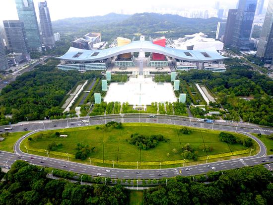 An aerial view of Shenzhen, Guangdong province. (File photo/China News Service)