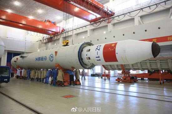 The Long March 11 rocket. (Photo/People's Daily)
