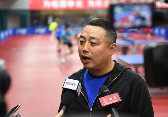 Liu Guoliang receives an interview on Sept 27, 2018. (Photo/Xinhua)