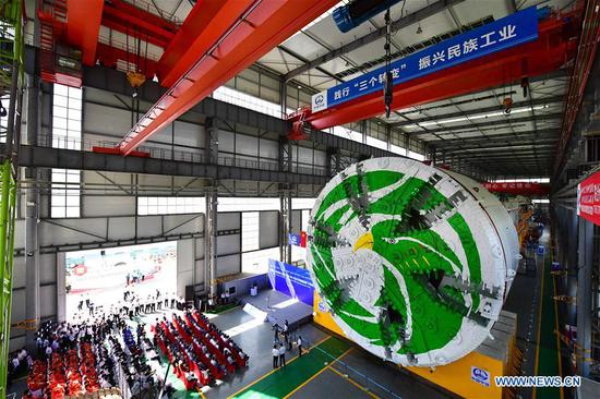 Nation's Largest homemade slurry tunnel boring machine rolls off production line
