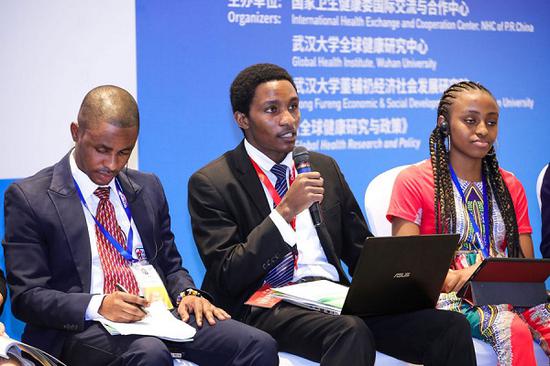 Gerard Nkengurutse attends a high-level meeting in Beijing in August on collaboration between China and Africa on health personnel training. (Photo/China Daily)