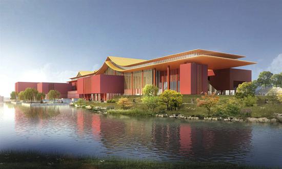 The rendering picture of a new branch of  the Palace Museum. (Photo from Internet)